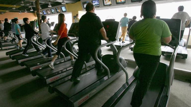 Group of people on the treadmill