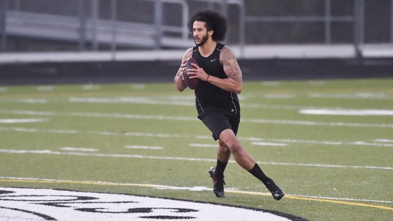 Colin Kaepernick at football practice