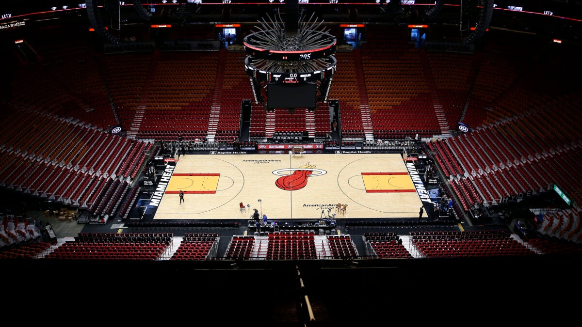 America Airlines Basketball Arena home to the Miami Heat.