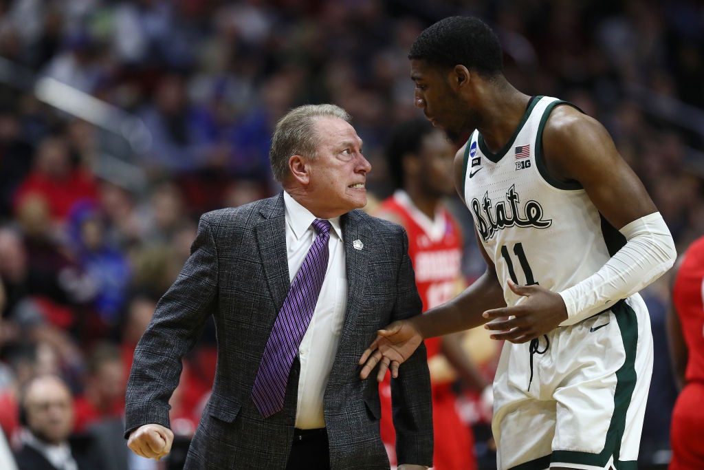 Tom Izzo and Aaron Henry