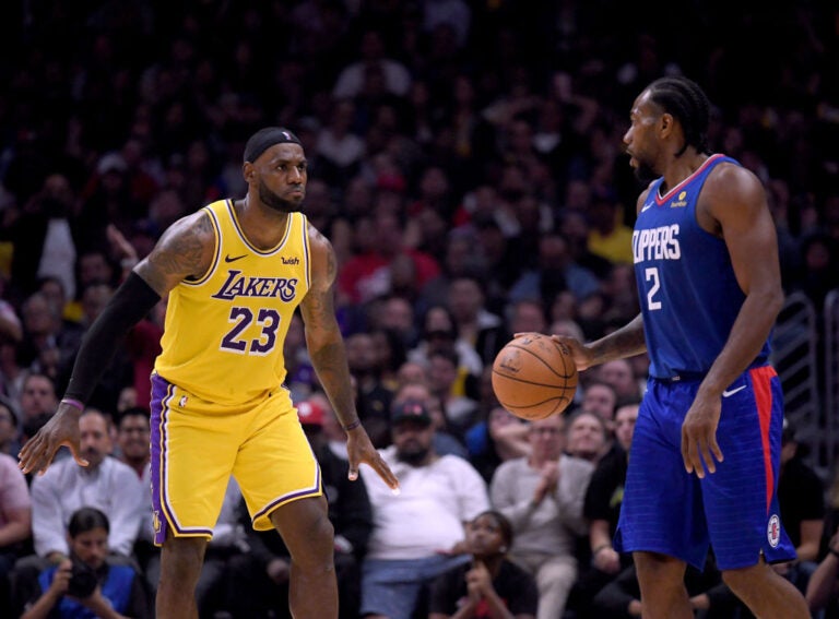 Kawhi Leonard and LeBron James